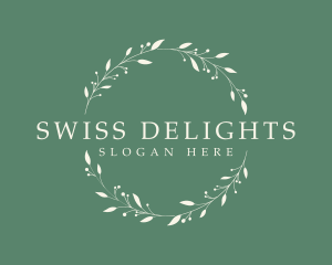 Organic Wellness Wreath  logo design