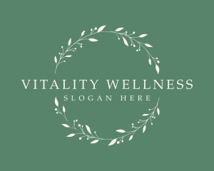 Wellness - Organic Wellness Wreath logo design