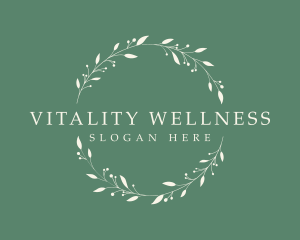 Organic Wellness Wreath  logo design