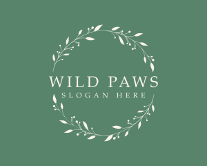 Organic Wellness Wreath  logo design