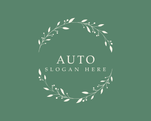 Antique - Organic Wellness Wreath logo design