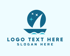 Fishing - Ocean Boat Sailing logo design