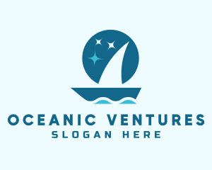 Ocean Boat Sailing logo design