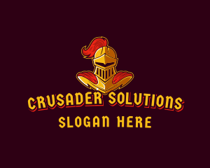 Crusader - Gaming Knight Soldier logo design
