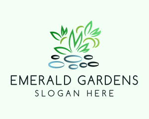 Pebble Plants Garden logo design