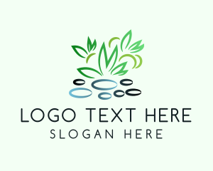 Rock - Pebble Plants Garden logo design