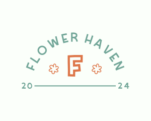 Cute Baby Flower  logo design