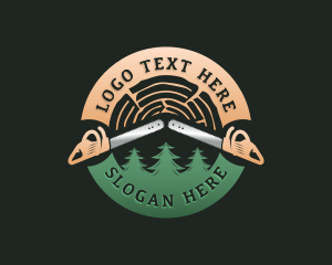 Chainsaw Tree Lumber Logo