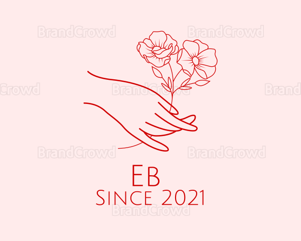 Red Flower Outline Logo