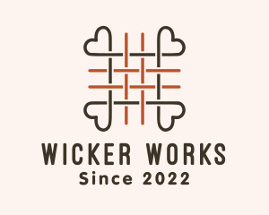 Wicker - Woven Heart Thread logo design