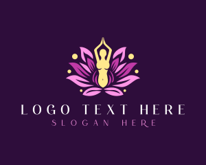 Yoga Lotus Wellness Logo