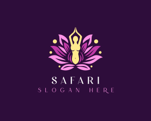 Healing - Yoga Lotus Wellness logo design