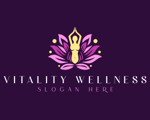 Yoga Lotus Wellness logo design