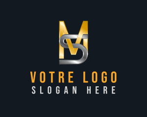 Golden - Premium Metallic Detailing logo design