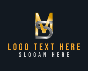 Golden - Premium Metallic Detailing logo design