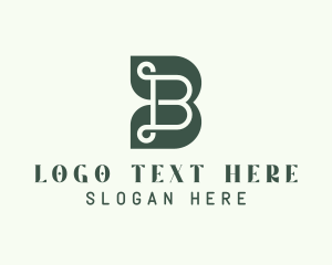 Letter B - Leaf Nature Wellness logo design