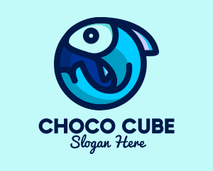 Veterinarian - Blue Fish  Circle logo design