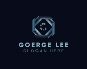 Metallic Octagon Corporate Business logo design