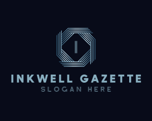 Metallic Octagon Corporate Business logo design