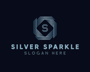 Silver - Metallic Octagon Corporate Business logo design