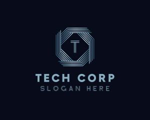 Corporation - Metallic Octagon Corporate Business logo design