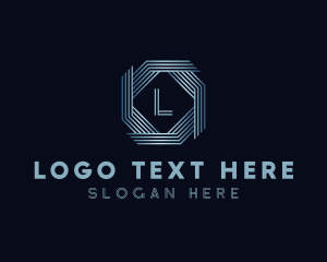 Metallic Octagon Corporate Business Logo