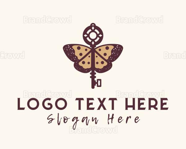 Butterfly Insect Key Logo