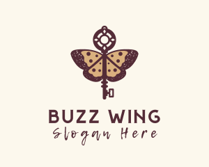 Butterfly Insect Key logo design