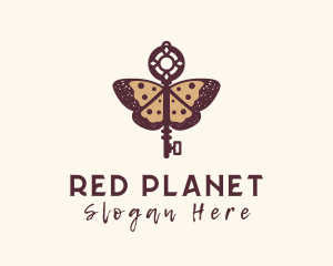 Butterfly Insect Key logo design