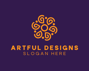 Gold Mandala Art logo design