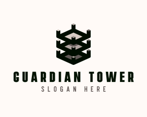 Building Tower Construction logo design