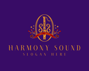 Musical Bassoon Orchestra logo design