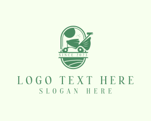 Landscaping Lawn Mower Logo