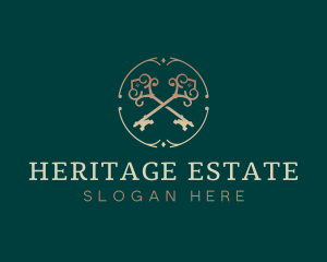 Estate - Luxury Real Estate Keys logo design