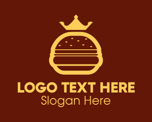 Hamburger - Yellow Royal Burger logo design