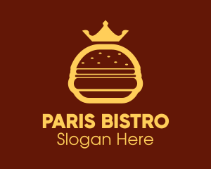 Yellow Royal Burger logo design