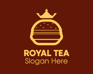 Yellow Royal Burger logo design