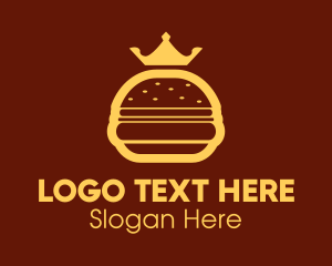 Kingdom - Yellow Royal Burger logo design