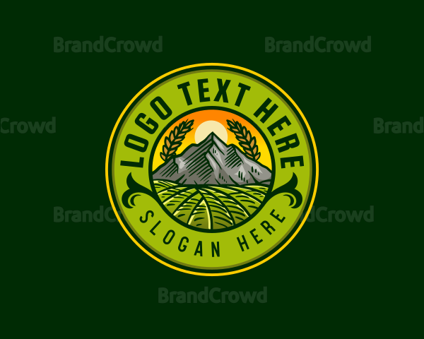 Farm Field Agriculture Logo