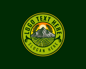 Mountain - Farm Field Agriculture logo design