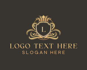 Gold - Luxury Shield Crown logo design