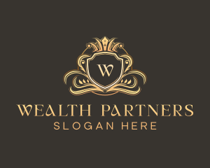 Luxury Shield Crown logo design