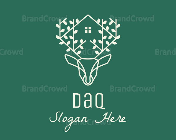 Nature Deer House Logo