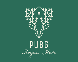 Environmental - Nature Deer House logo design