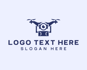 Quadcopter - Drone Delivery Technology logo design