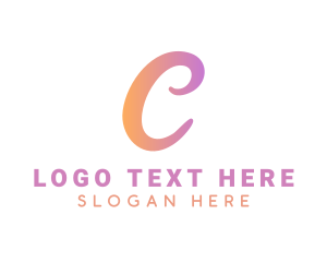 Curly - Elegant Feminine Letter C logo design
