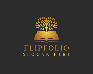 Flipbook - Education Tree Book logo design