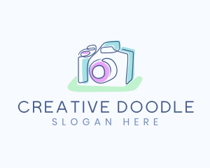 Doodle Photo Camera logo design