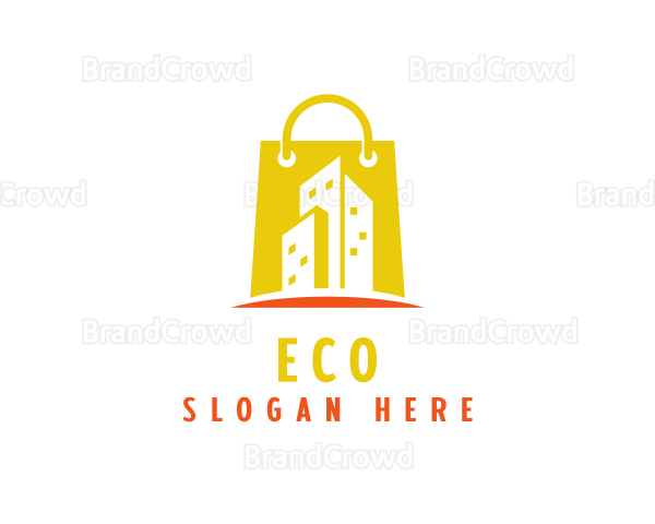 Shopping Bag Building Logo