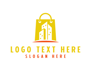 Shopping Bag Building  logo design